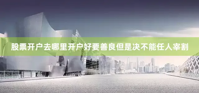 股票开户去哪里开户好要善良但是决不能任人宰割